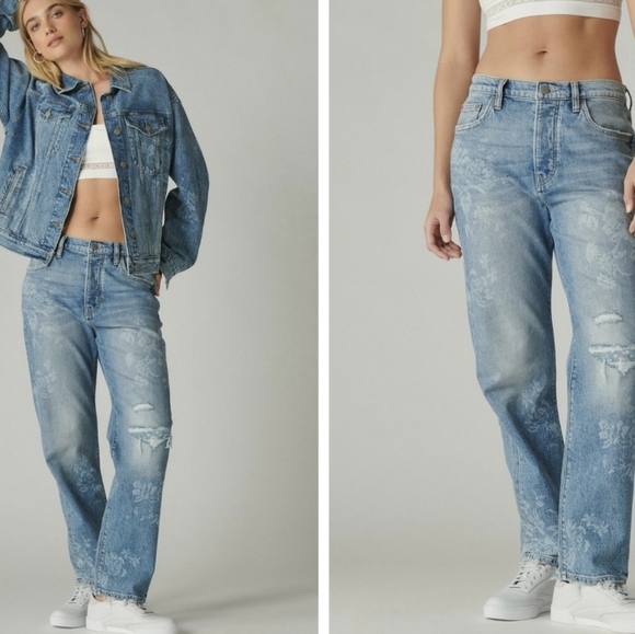 Lucky Brand Denim - Lucky Brand X Laura Ashley Light Blue Denim Jeans
